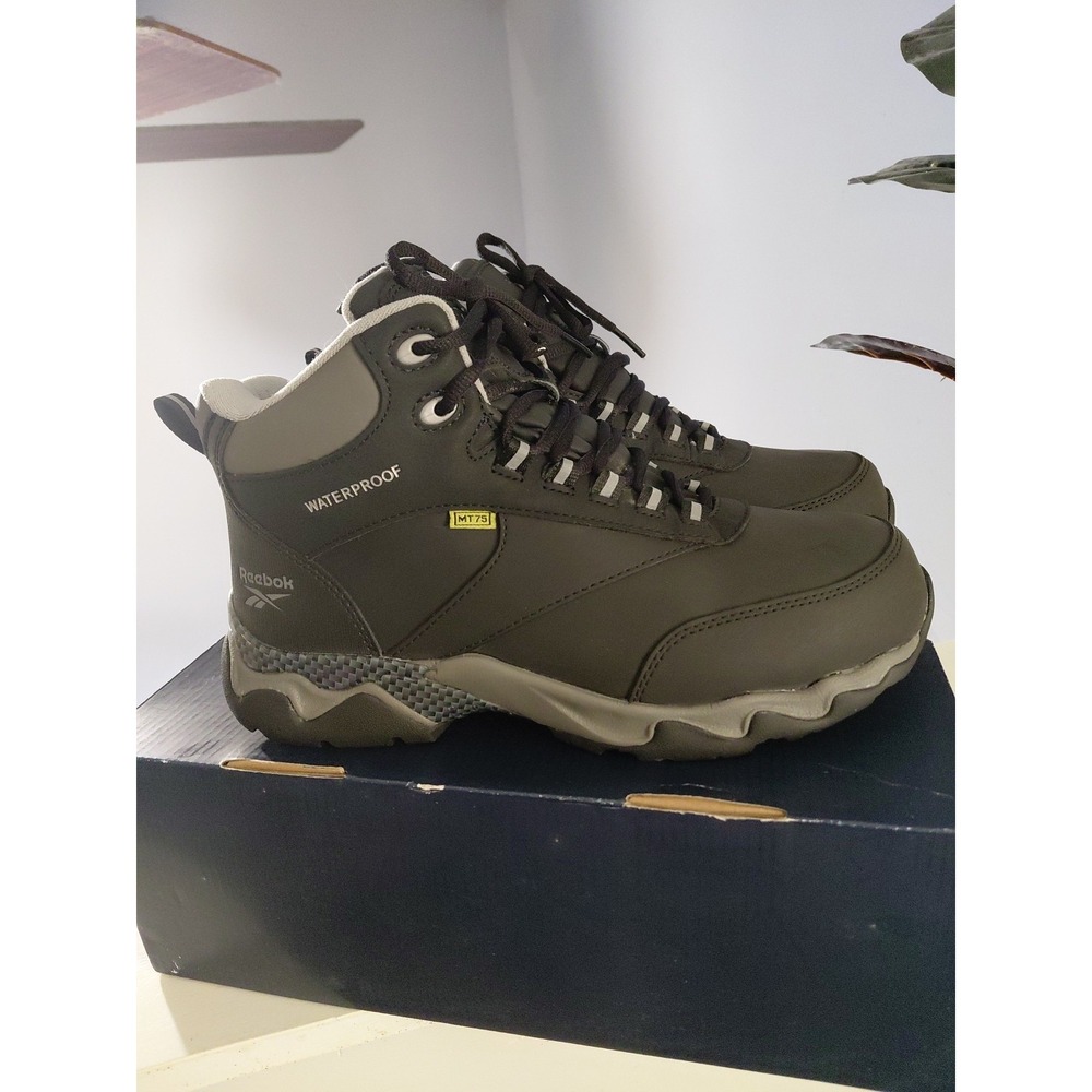 REEBOK Beamer Comp Toe Mens sz 8 Wo 10 Black Waterproof  Work Boot